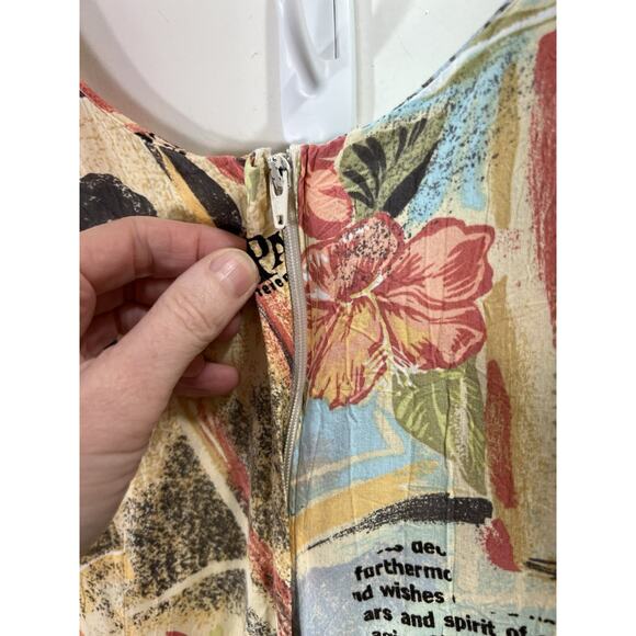 Jams‎ World Women’s Vintage Hawaiian Dress Size S 5 Pockets Beachy Vacation Airy - Picture 6 of 8